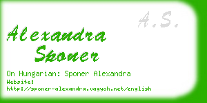 alexandra sponer business card